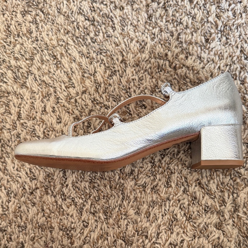 Madewell Nettie Silver Mary Jane’s with Straps - Picture 5 of 8